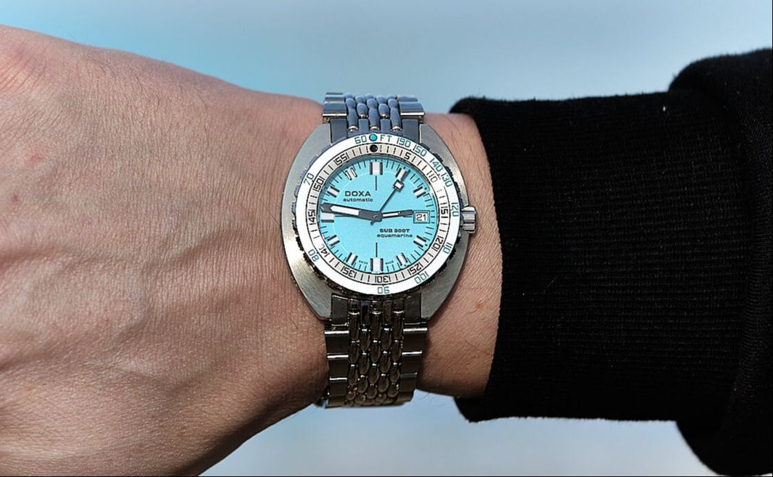 Doxa watch wrist on esbjorn.com.au